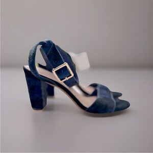 Charlotte Stone Heels Sandals Blue Size 7